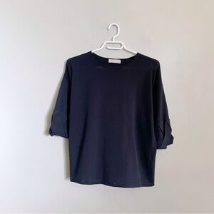 Stefanel Black Crewneck Sweater